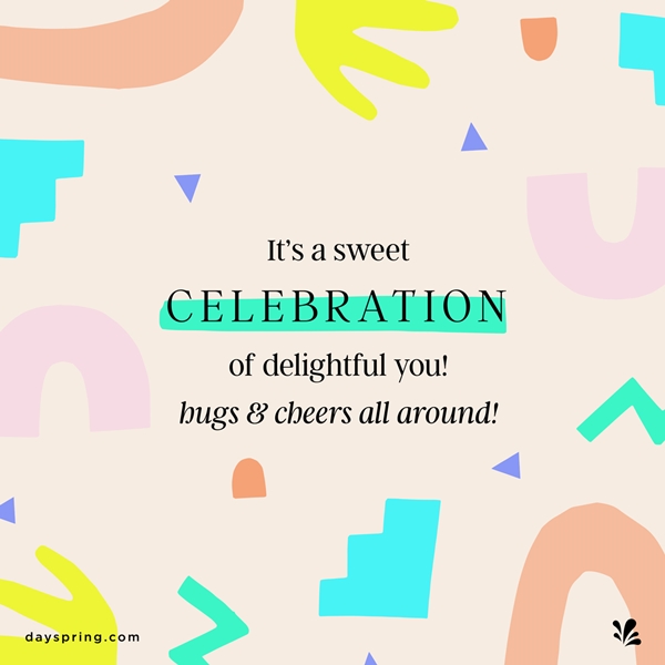 Sweet celebration— Philippians 4:4